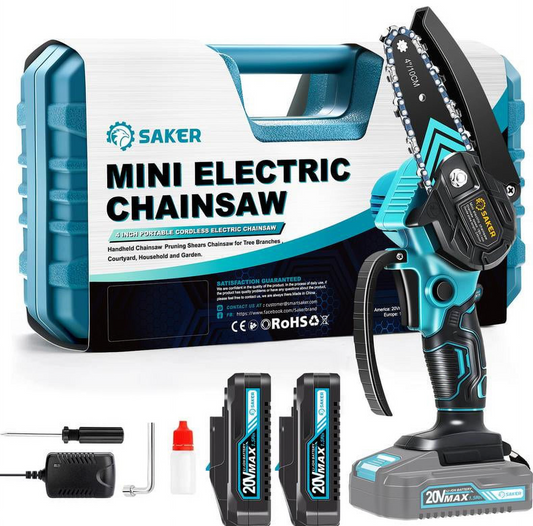 Saker Mini Chainsaw,Portable Electric Chainsaw Cordless